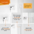 thumbnail image 5 of Guardianite Premium Refrigerator Lock Fridge Freezer Security White with Built-in Keyed Lock 2 Pack, 5 of 7