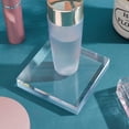 thumbnail image 6 of Square Clear Polished Acrylic Display Base Transparent Cube Pedestal Jewelry Ring Display Stands Photography Props Background for Showing Collectibles Jewelry Cosmetics Garage Kit 3.15 Inch for DIY, 6 of 9