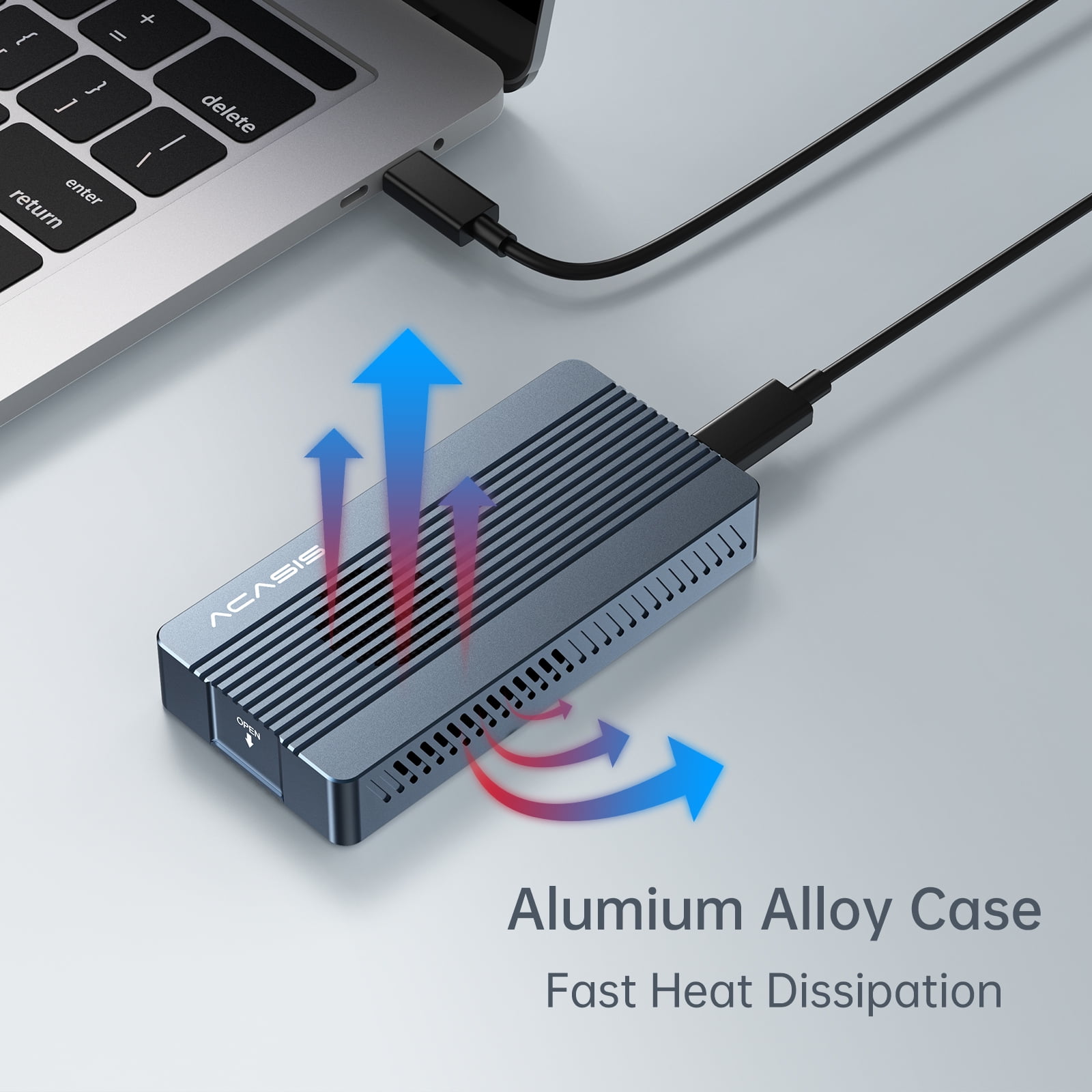 ACASIS External NVMe M.2 SSD Enclosure 40Gbps with Cooling Fan Supports 8TB