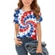 thumbnail image 2 of Odeerbi Chicos Niñas 4 de Julio Camiseta Manga Corta Bandera Americana Día de La Independencia Tee Gráfica, 2 of 6
