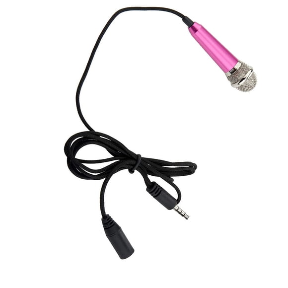 ZLight 4 Pieces Wired Microphone Portable 3.5mm Mobile Phone Music Mic Studio 1 1Set