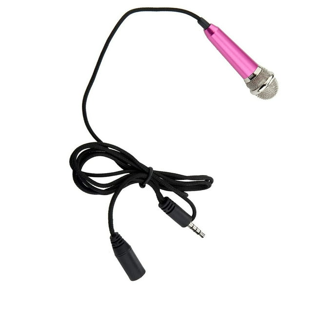 ZLight 4 Pcs Microphone Filaire Portable 3,5 mm Micro de Musique pour Téléphone Mobile Studio 1 1 Ensemble