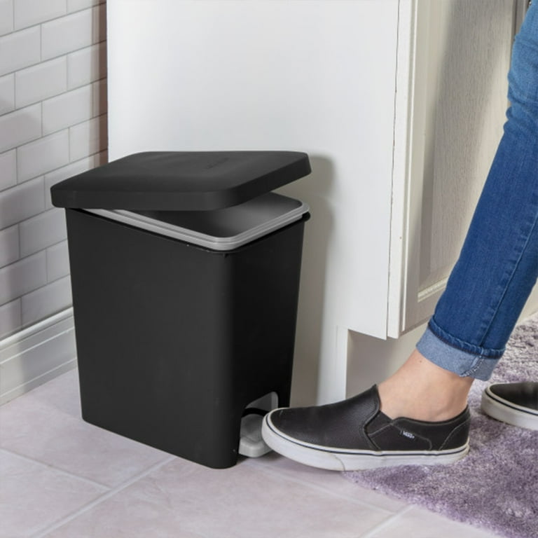 Sterilite Rectangular Step On Wastebasket - 2.7 Gal - 2 Pack