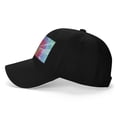 thumbnail image 4 of Baseball Cap, Colorful Tie Dye Golf Hat, Black Adjustable Baseball Hats for Women Men Outdoor Travel Daily Wear, 4 of 8