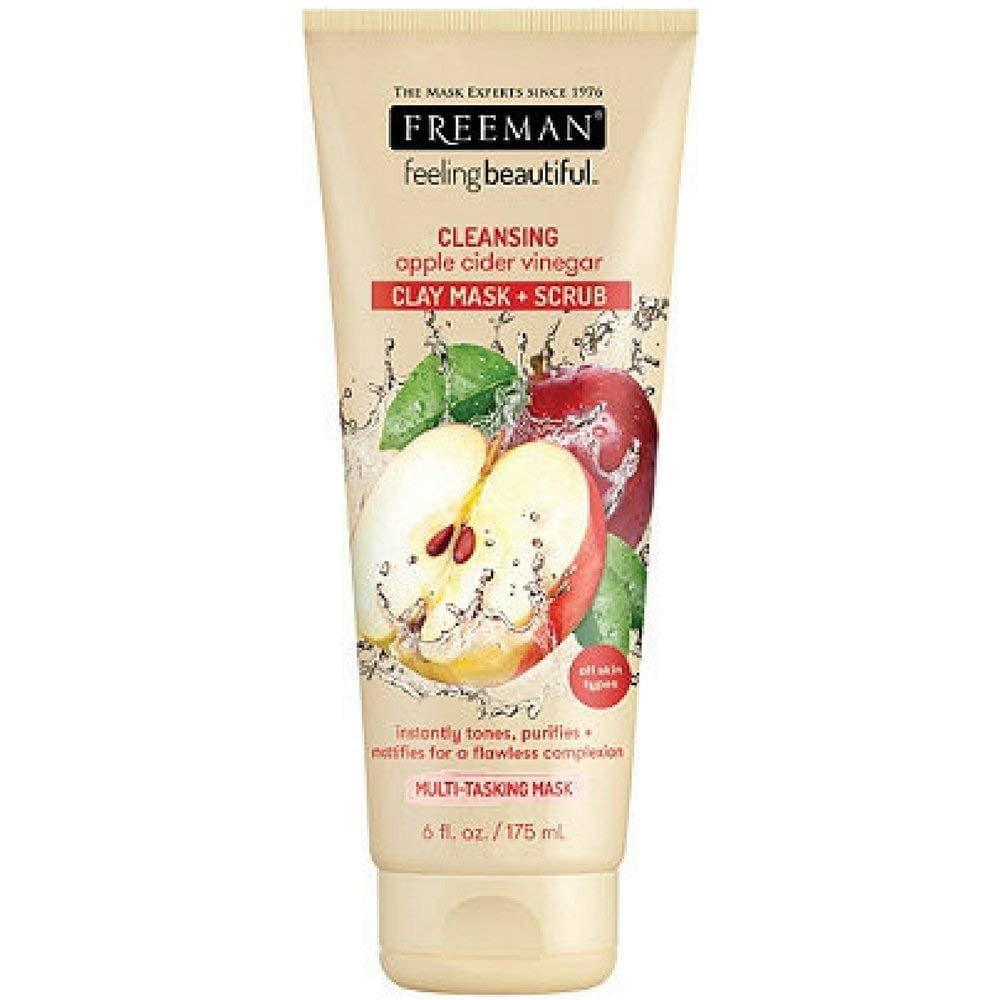 Freeman Facial Apple Cider Vinegar Clay Mask + Scrub 6 Ounce (177ml