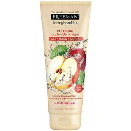 Freeman Facial Apple Cider Vinegar Clay Mask + Scrub 6 Ounce (177ml)
