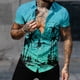 thumbnail image 2 of Men's Hawaiian Printed Button Short Sleeve Shirts Men's Casual Fashion Short Sleeve Shirts5XL, 2 of 4