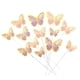 thumbnail image 3 of Hermoso papel con borde dorado, mariposa de alambre rosa y morado tridimensional, decoración para pasteles para hornear, complemento de decoración, 3 of 5