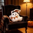 thumbnail image 3 of OCCOA Shaped Soft Throw Pillow with Ghost Pumpkin Skull Prints, Fluffy Cushion for Sofa Bed Couch, Indoor Autumn Interior Ornament, Multicolor, 3 of 6