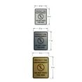 thumbnail image 6 of Signs ByLITA Portrait Round Protect The Environment, Do Not Feed the Fish ABS Plastic | Laser Engraved | Easy Installation | Elegant Design Sign (Brushed Silver) - Small, 6 of 7