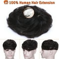 thumbnail image 5 of SEGO Human Hair Topper Clip in Hair Extension Hairpiece Hair Toupee with Hair Loss Thinning Hair Gray for Women/Men, 5 of 6
