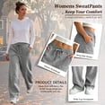 thumbnail image 4 of TEMOFON Sweatpants for Women Loose Fit Casual Comfy Lounge High Waist Drawstring Elastic Sweatpants Flowy Palazzo Pants with Pocket, 4 of 9
