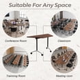 thumbnail image 3 of 8Pack Conference Table,White 47.2in Folding Conference Table,Rolling Flip Top Conference Room Tables for Office, 3 of 7