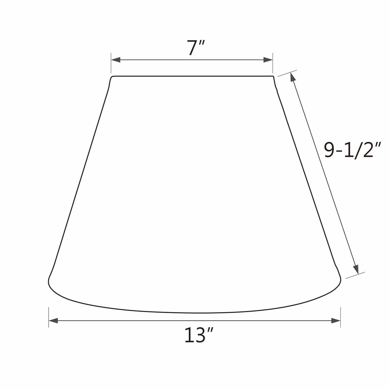 Aspen Creative 32685 Transitional Hardback Empire Shaped Spider Construction Lamp Shade in Off White, 13" wide (7" x 13" x 9 1/2")
