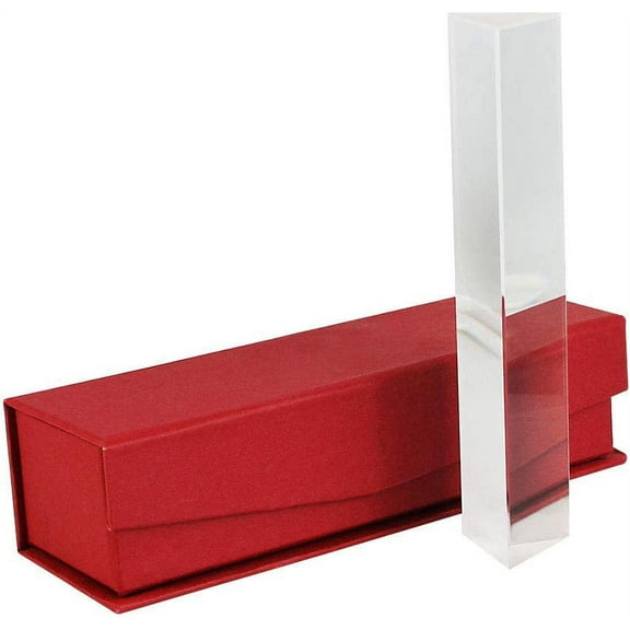 LYTIVAGEN Crystal Prism 15 cm Crystal Optical Glass K9 Triangular Prism with Gift Box for Teaching Taking Photo