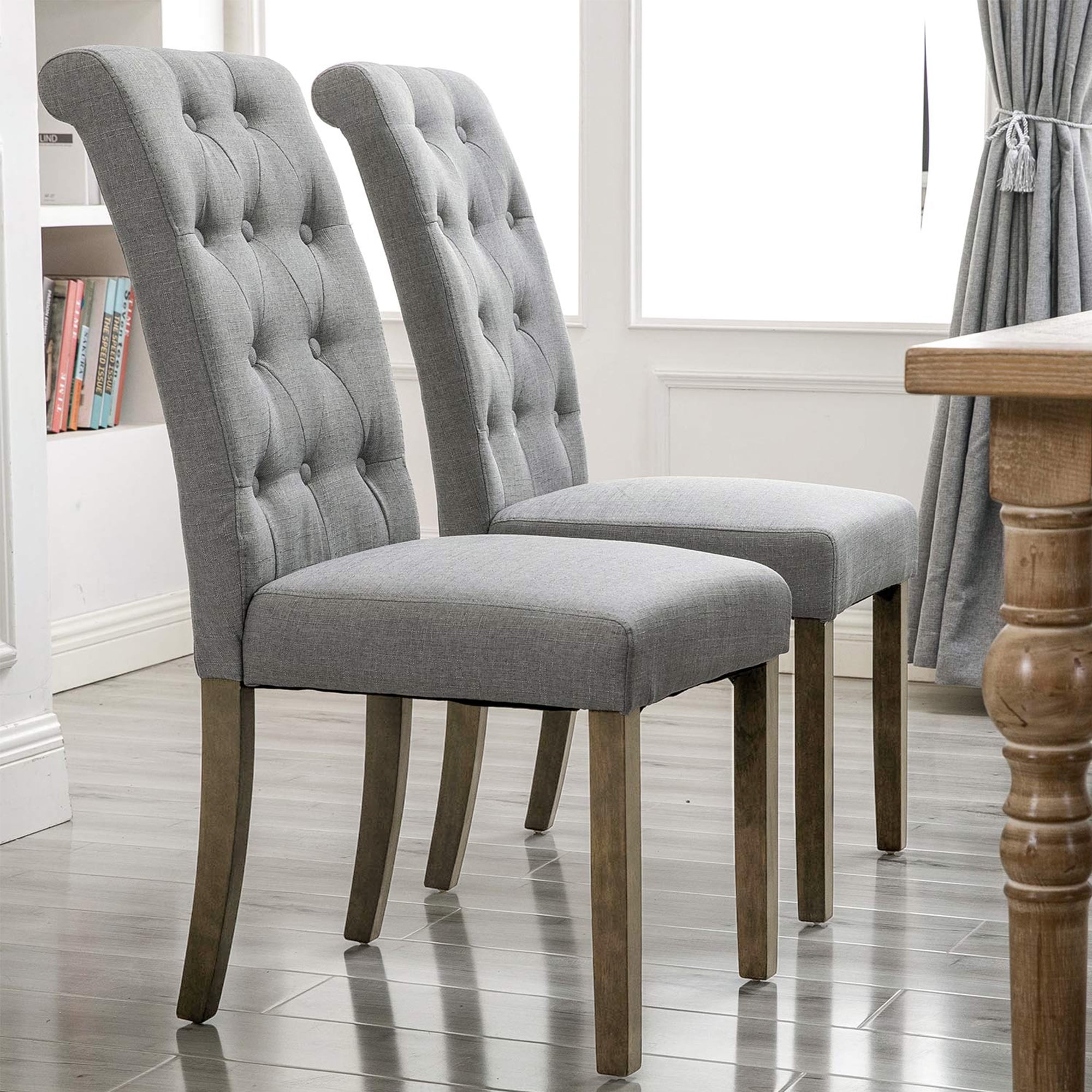Solid Wood with Fabric Kitchen Lounge Restaurant Home Dining Chairs 