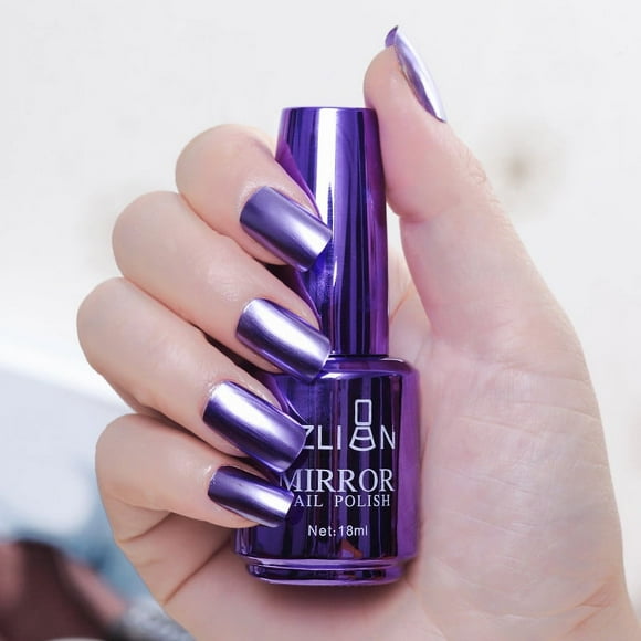 Clearance! Lyzmus Nail Polish,1*Nail Polish,Metallic Nail Polish Magic Mirror Effect Chrome Nail Art Polish Varnish18Ml