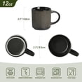 thumbnail image 3 of Famiware 4 Pieces Stoneware Mug Set (12oz),Black Gold, 3 of 6