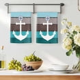 thumbnail image 3 of Coastal Anchor Kitchen Towels Set of 1, Turquoise Brown Country Wooden Grain Absorbent Dish Towels for Kitchen, Microfiber Hand Towel, Quick Drying Tea Towel for Cleaning Decorative Dishcloths, 3 of 7