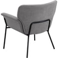 thumbnail image 4 of Benjara Leah 32 Inch Accent Chair, Woven Fabric Upholstery, Angled Metal Legs, Gray, 4 of 5