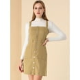 thumbnail image 4 of INSPIRE CHIC Women's Classic Adjustable Strap A-Line Overall Denim Dress, 4 of 6