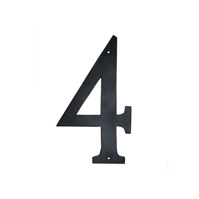 12 In. Standard Modern Font Individual House Number 4