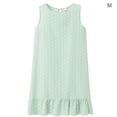 thumbnail image 1 of Vestido De Mujer Sin Mangas Chaleco De Puntos Vestido Suelto De Cuello Redondo Con Volantes, Verde Claro, M Yuarrent AP002086-32, 1 of 6