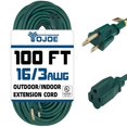 thumbnail image 1 of Cable de extensión YOJOE, 100 pies, calibre 16, 10 A, 125 V, 1250 W, verde, 1 of 7