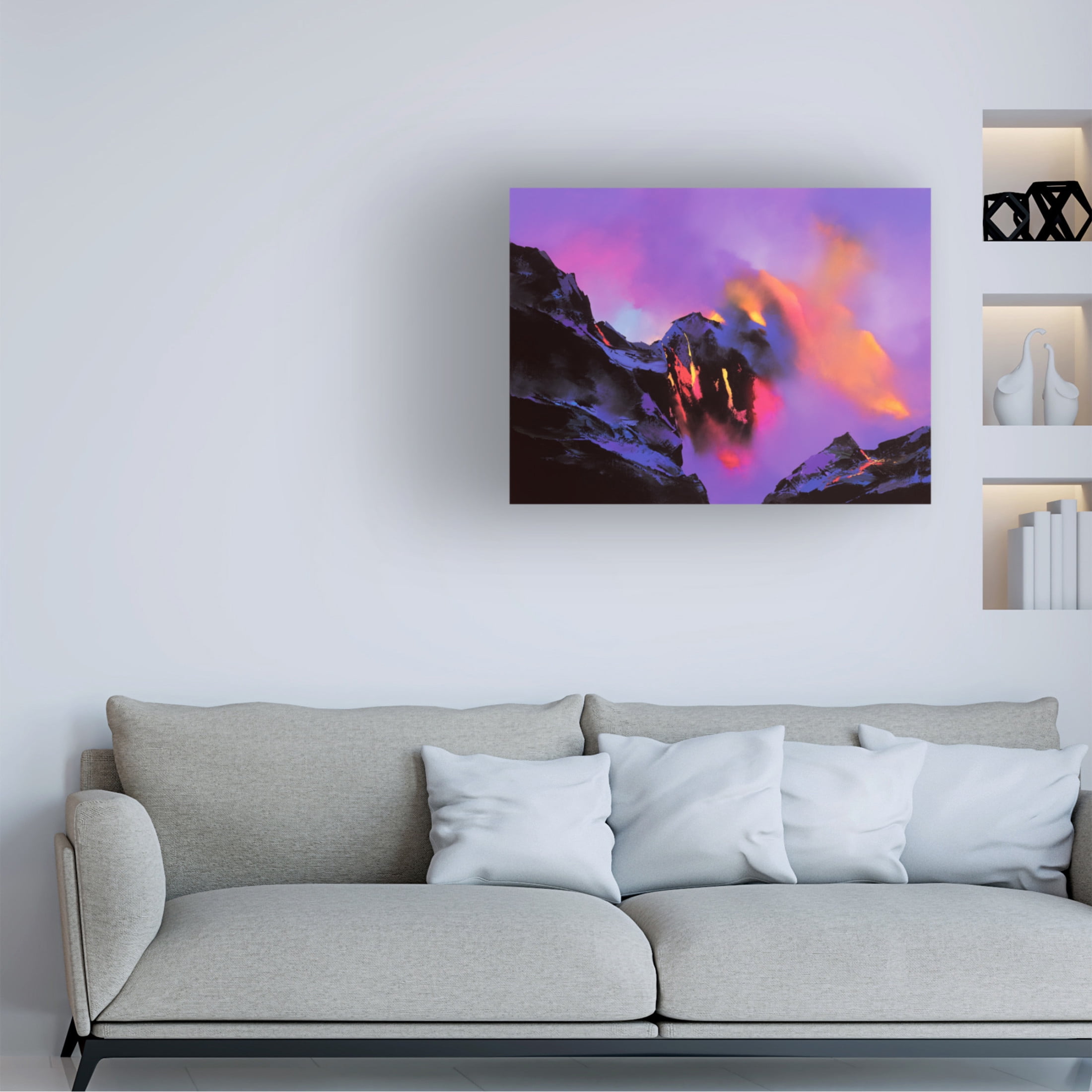 Canvas Wall Art - Thomas Leung 'Molten Rock' Wall Art for Living Room, Bedroom, or Office Décor by Trademark Fine Art - 19 x 14 Inches