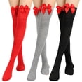 thumbnail image 5 of Yokua Womens Thigh High Socks Long Thigh Highs,Over the Knee Highs Casual Long Socks, 5 of 21