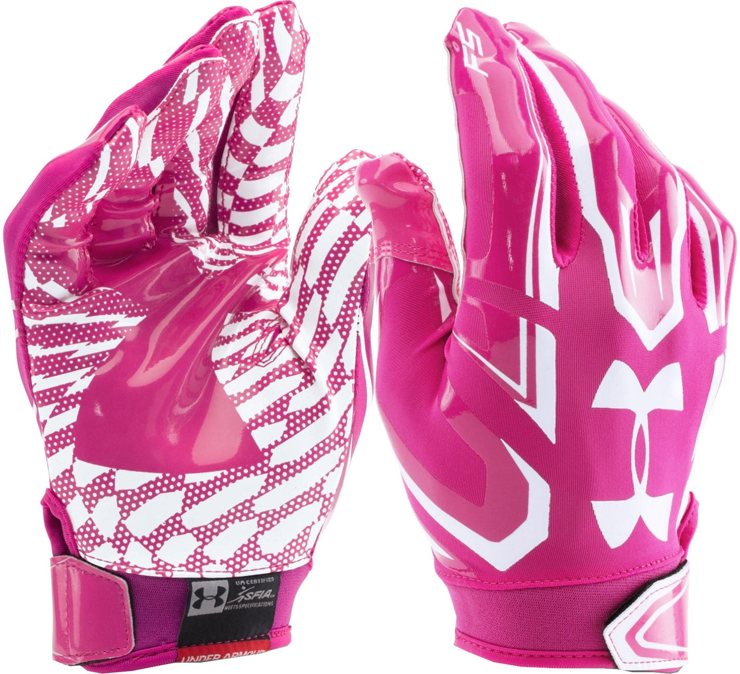 under armour pink football gloves
