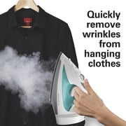 Hamilton Beach Steam Iron for Clothes with Stainless Steel Soleplate, Retractable Cord & Auto Shut-Off, 1200 W, White