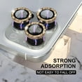 thumbnail image 3 of Allytechgroup Compatible for Apple iPhone 15 Pro Max Camera Lens Protector Bling, 9H Tempered Glass Camera Cover Screen Protector Metal Ring Decoration Accessories, Gold, 3 of 5