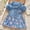 Blue, variant on TAIAOJING Toddler Girls Princess Dress Cartoon Floral Princess Girls Dress Short Baby Floral Print Denim Sleeve Outfit Bowknot Girls Kids Sundress 24 Months