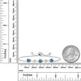 thumbnail image 3 of Gem Stone King 925 Silver and 10K Yellow Gold Persian Blue Moissanite and White Created Sapphire Tennis Bracelet for Women | 1.52 Cttw | Round 5MM and 1.3MM | Fully Adjustable up to 9 inches, 3 of 5