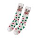 thumbnail image 2 of Calcetines navideños de polar hasta la rodilla para mujer | Forro polar coral extra grueso y cálido | Medias festivas con estampados de Papá Noel, muñeco de nieve y reno | Medias de invierno, 2 of 5
