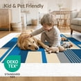 thumbnail image 4 of ODIKA 5'x7' Washable Area Rug Non-Slip, Low Pile, Stain Resistant Colorblock Contemporary Bold Mosaic Panels Field Striped Abstract Refined for Guest Room, Lounge, Apartment, 4 of 7