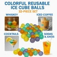 thumbnail image 2 of 48 Pieces Reusable Ice Cubes - Multi-Use Food Safe Ice Chillers for Drinks,Fruits,Seafood & Spa Baths | BPA Free Refreezable Ice Cubes for Cocktails,Baby Bottles,Travel Cooler (Non-Melting Cube), 2 of 4