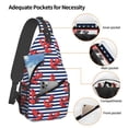 thumbnail image 3 of Sling Bag for Men, red Anchor blue stripe cute Fanny Pack Crossbody Bags Shoulder Chest Bag, Small Gym Bag Anti Theft Crossbody Backpack Daypack for Travel Sports Running Hiking, 3 of 7