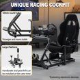 thumbnail image 6 of Marada Racing Simulator Cockpit Stand with Game Seat Fit for G25 G27 G29 G920 T80 T150 T248 PC, 6 of 21