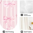 thumbnail image 2 of Pink Bow Window Curtains for Bedroom 42 x 63 Inch Rod Pocket Cute Girly Girls Kawaii White Kids Romantic Princess Coquette Pretty Nursery Living Room Treatment Set of 2 Curtain Panels Drapes, 2 of 6