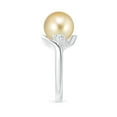 thumbnail image 3 of ANGARA Classic Golden South Sea Cultured Pearl Bypass Ring in 14K White Gold for Women | June Birthstone, Birthday, Anniversary, Jewelry Gift for Women | Pearl Ring, 3 of 8