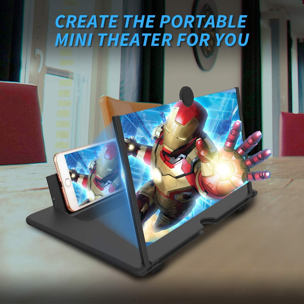 Agrandisseur D'Écran Pliable Pour Smartphone - Support Portable 3D Pour Films, Jeux Et Vidéos - HD Et Ultra Fin - 8