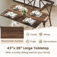 thumbnail image 4 of Gymax Table à Manger avec Cadre en X Texture Grain de Bois Table d'Appoint, 4 of 10