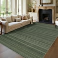 thumbnail image 6 of Machine Washable Rug with Non-Slip Backing, Modern Neutral Printed Low Pile Rug, Stain Resistant Non-Shedding Striped Carpet Throw Mats for Living Room and Bedroom, 6 of 10