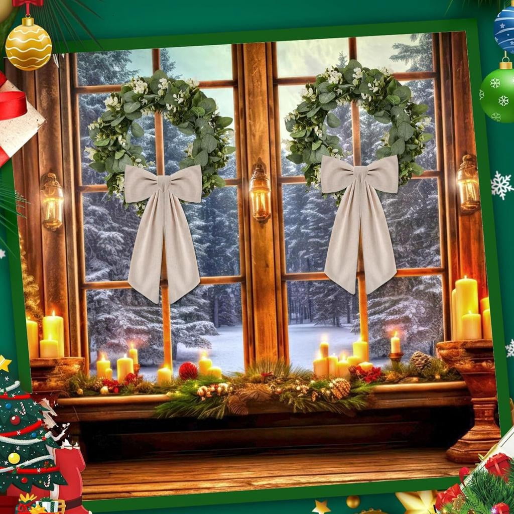 Yihuala Extra Long 122Cm Wreath Sashes Ribbon For Holiday Decorations Polyester Materials Perfect For Christmas And Thanksgiving