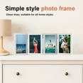 thumbnail image 6 of UniVerse  4 Picture Frame, 4x6 Four Folding Hinged Photo Frames, Rustic Wood Desk Family Photo Collage Stand Vertical on Tabletop for Birthday Family Lover Gift (White), 6 of 14