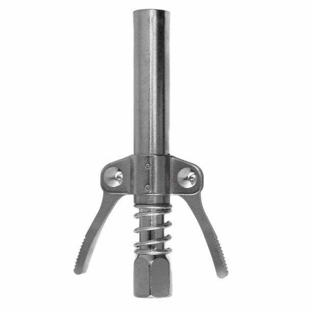 Acoplador de Pistola de Engrase, Boquilla de Aceite para Engranajes de Doble, Tipo de Abrazadera de Bloqueo de Longitud Extendida Boquilla de Pistola de Engrase de Alta
