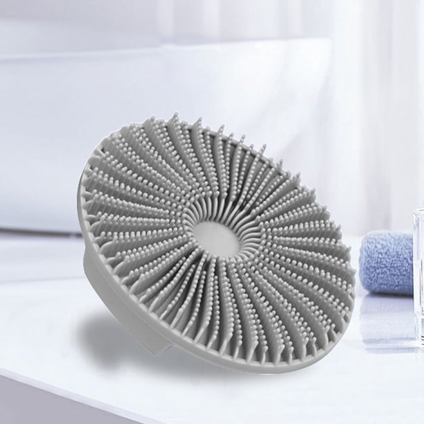 Cepillo de baño de silicona Ducha de mano Cepillo de masaje corporal Producto de baño (Gris) Tmvgtek Libre de BPA