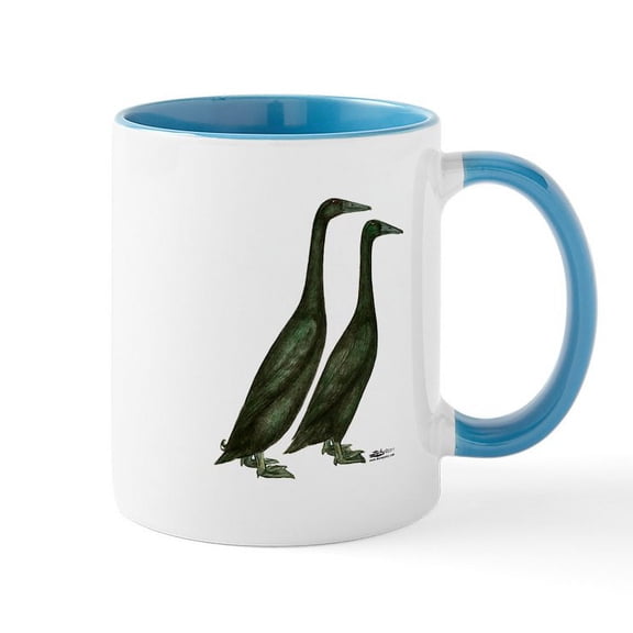 CafePress - Black Runner Ducks Mug - 11 oz Ceramic Mug - Novelty Coffee Tea Cup
